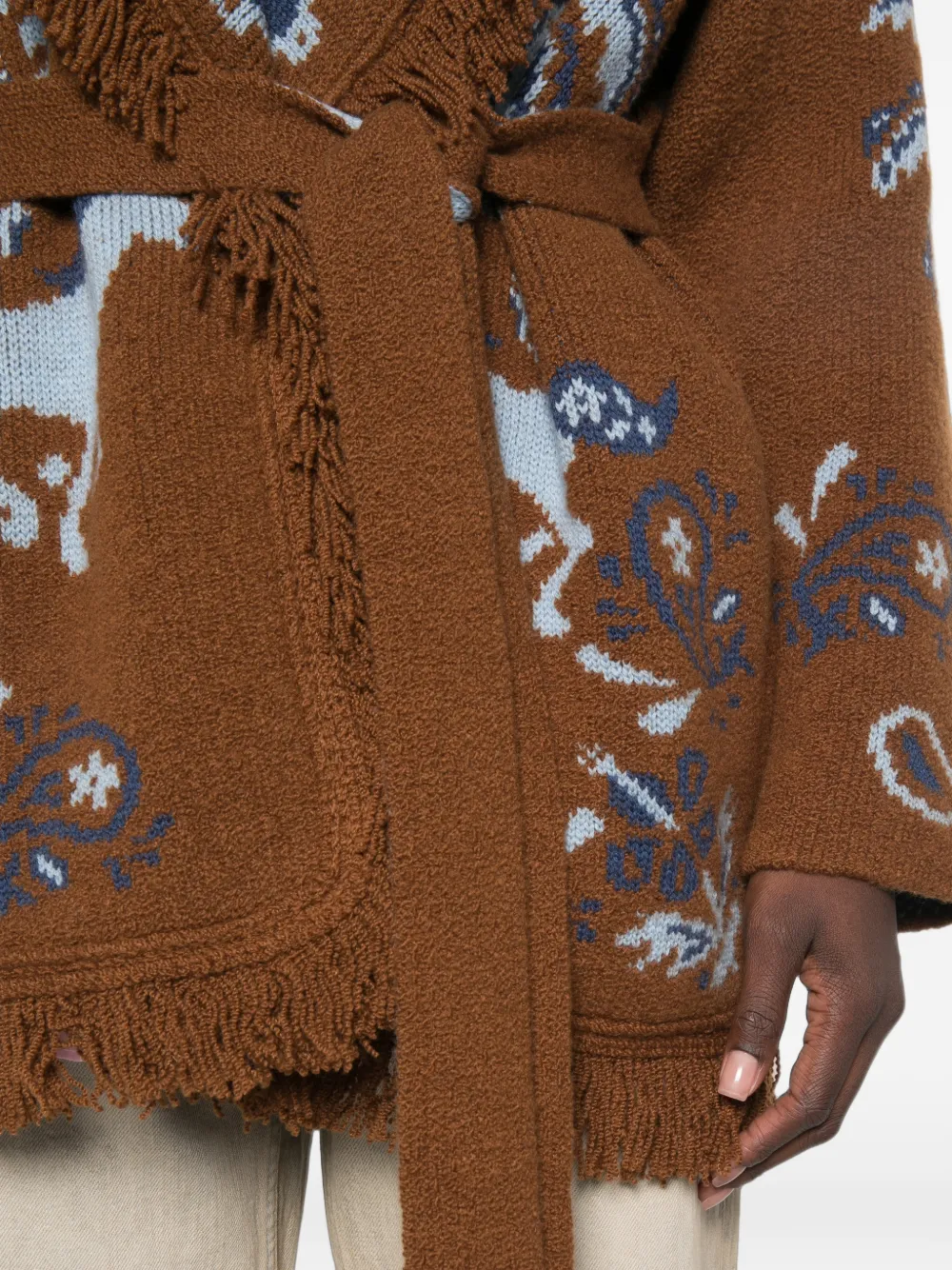Alanui Island Roots Foulard vest Bruin