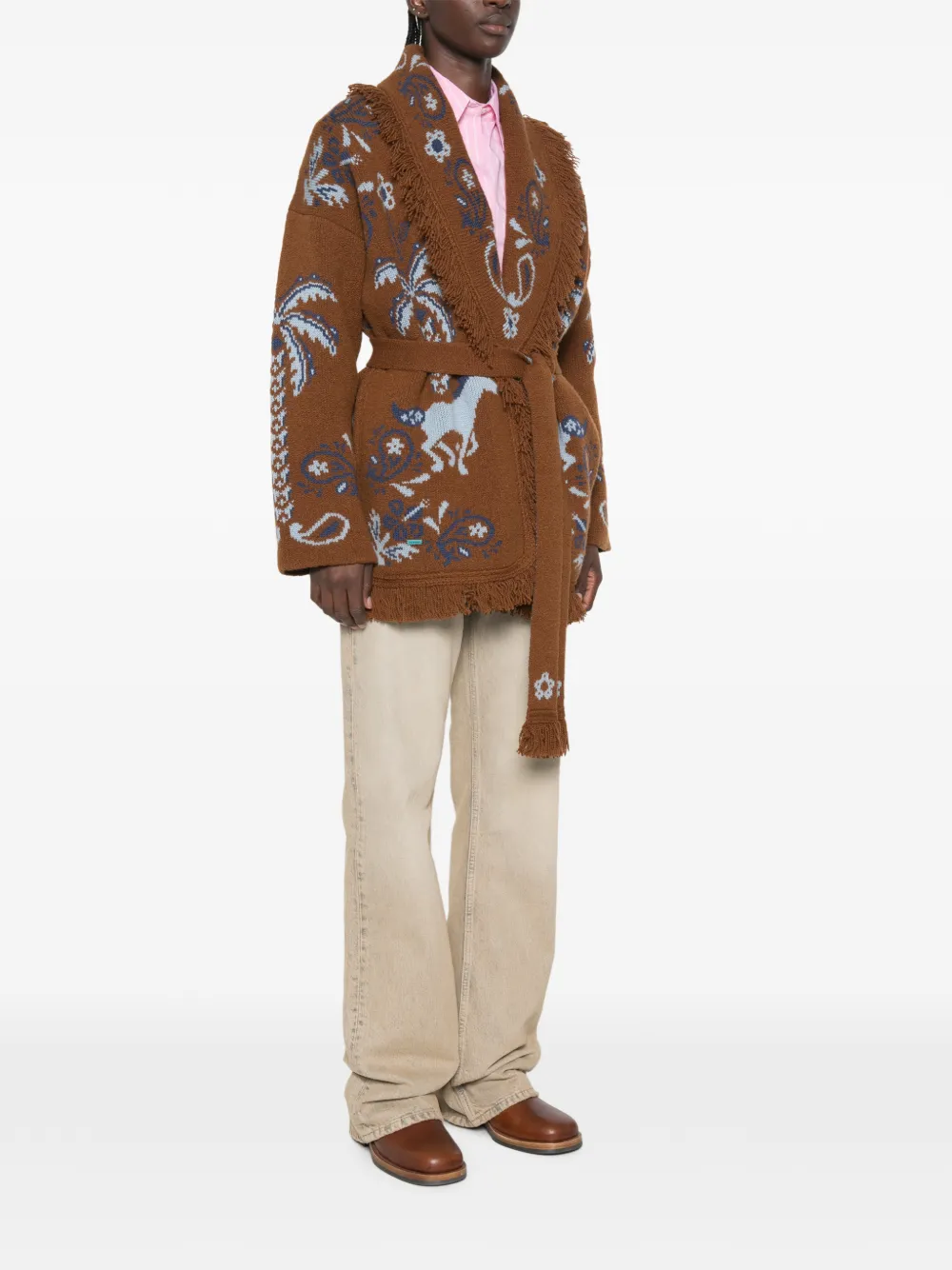 Alanui Island Roots Foulard vest Bruin