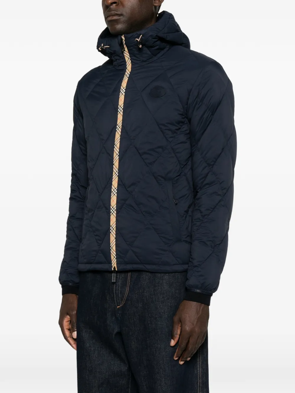 Burberry Gevoerd jack met capuchon Blauw