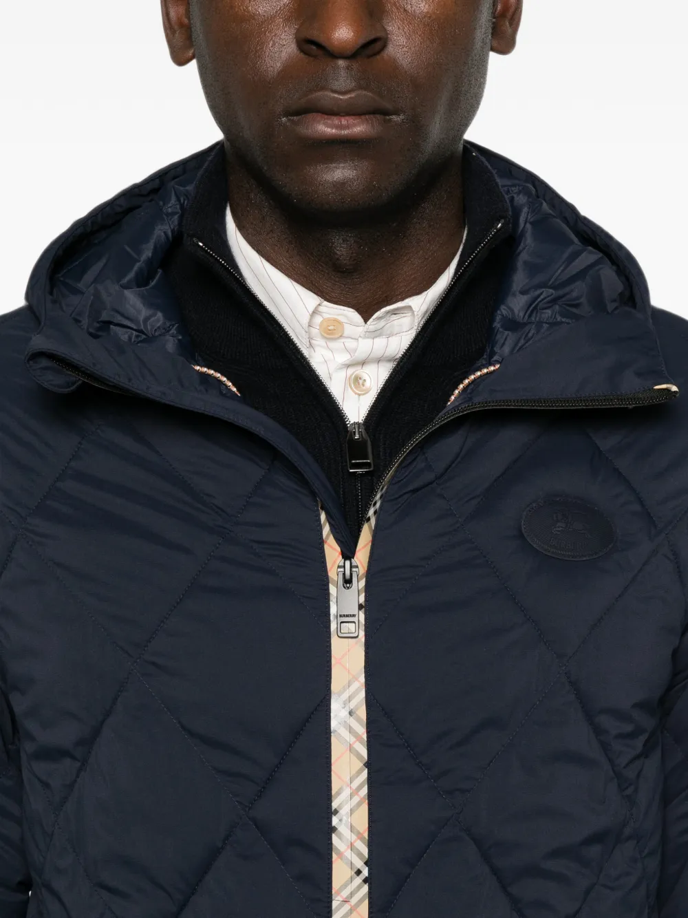 Burberry Gevoerd jack met capuchon Blauw