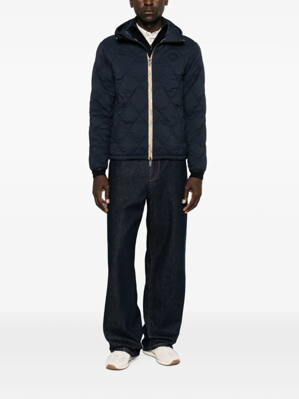 Burberry Gevoerd jack met capuchon Blauw