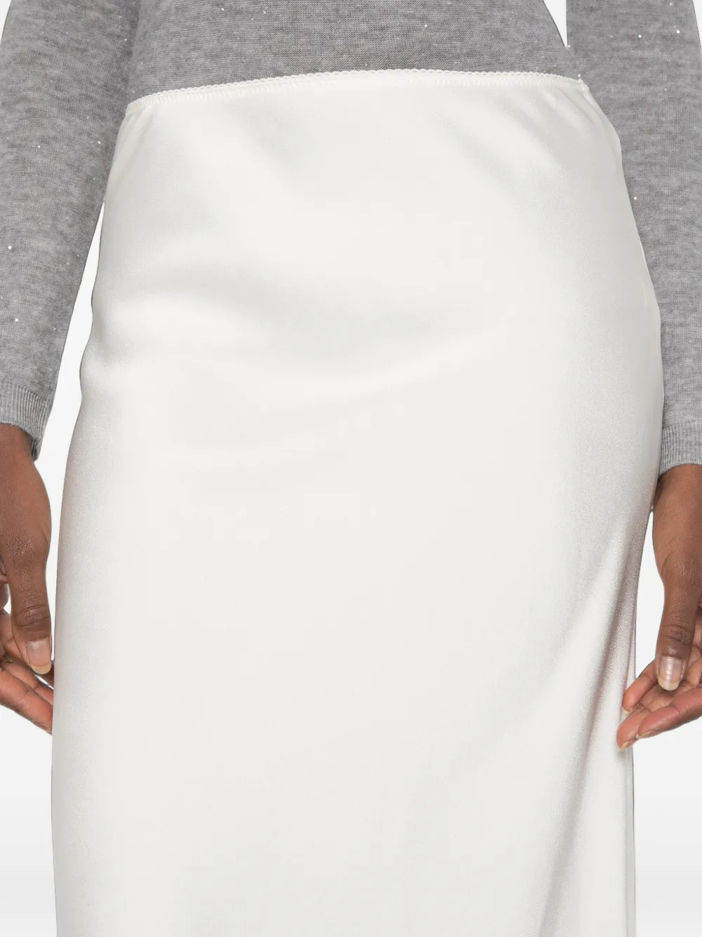Fabiana Filippi Rok met satijnen afwerking Wit