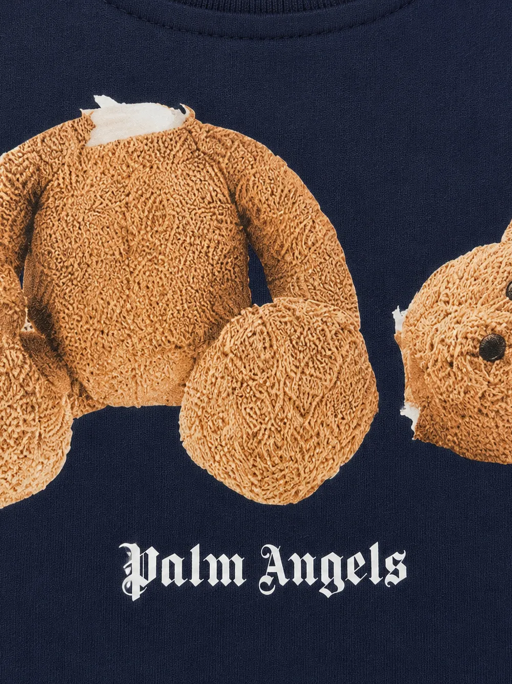 Palm Angels Kids T-shirt met beerpatroon Blauw