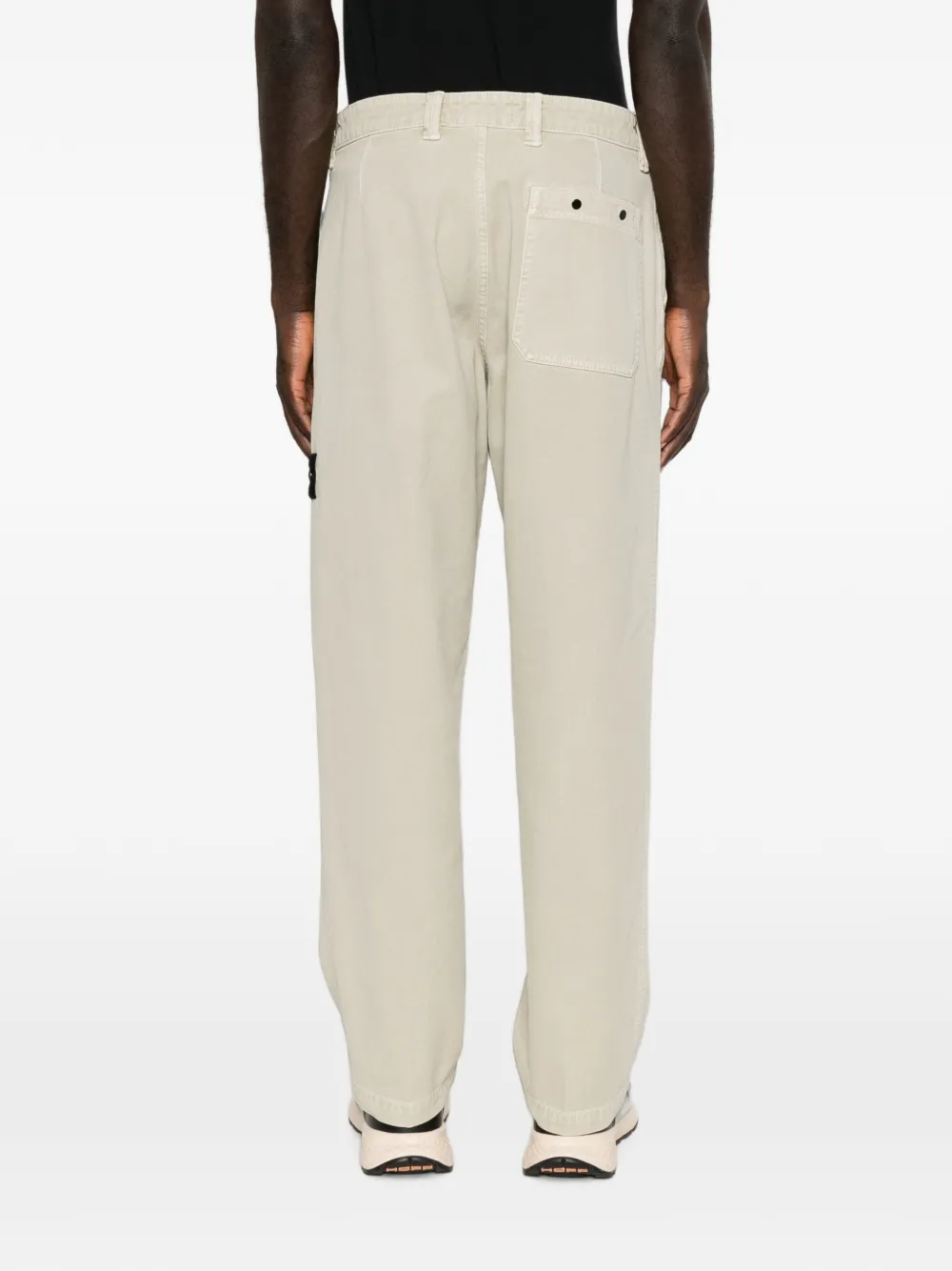 Stone Island Straight broek met logopatch Beige