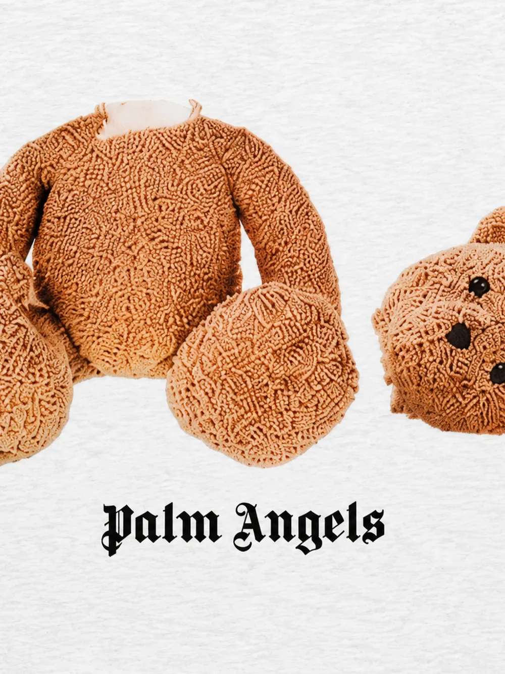 Palm Angels Kids T-shirt met Bear-print Grijs