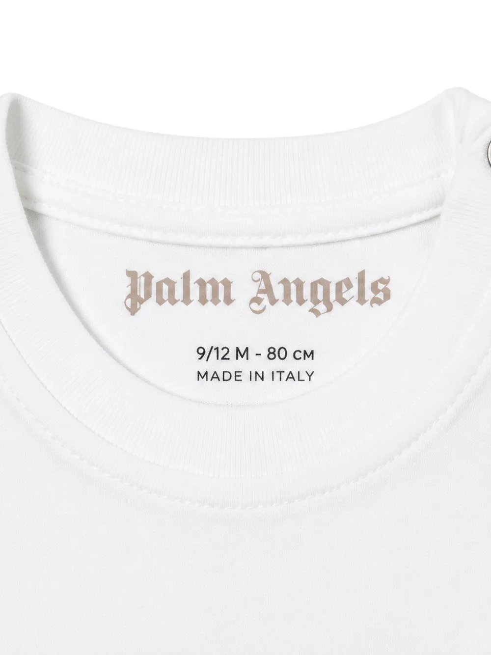 Palm Angels Kids T-shirt met lange mouwen en logo-print Wit