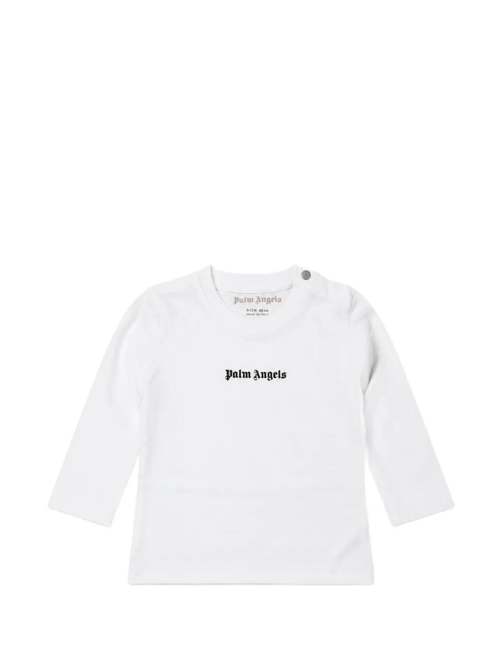 Palm Angels Kids logo-print long-sleeve T-shirt - Bianco