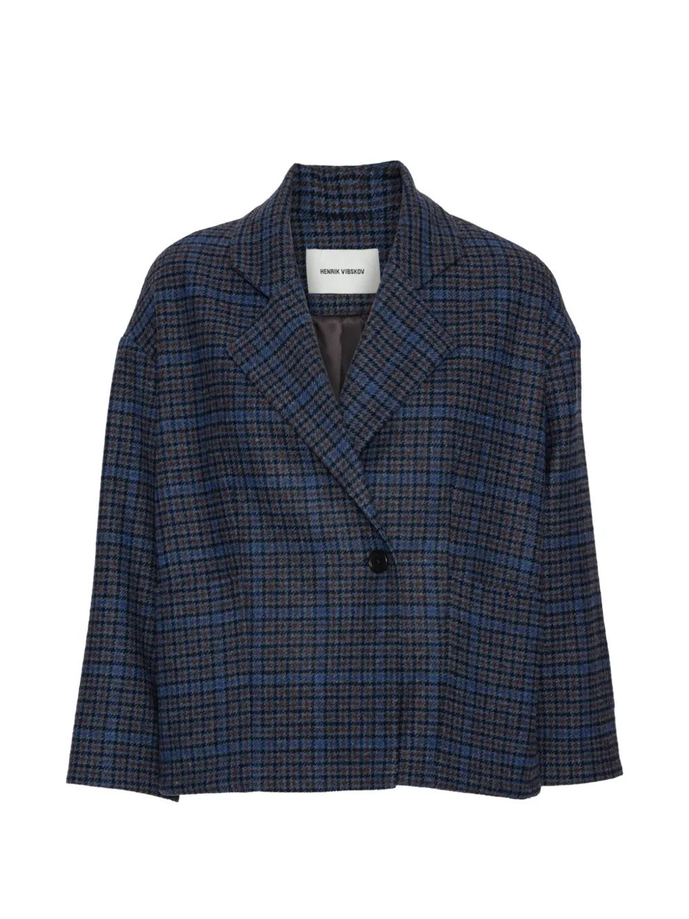 Henrik Vibskov Shady check-pattern jacket - Blau