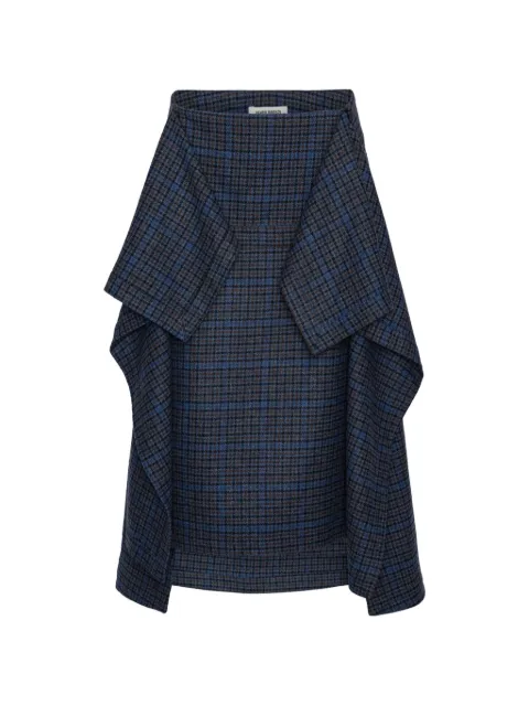 Henrik Vibskov jupe mi-longue Blanket à carreaux