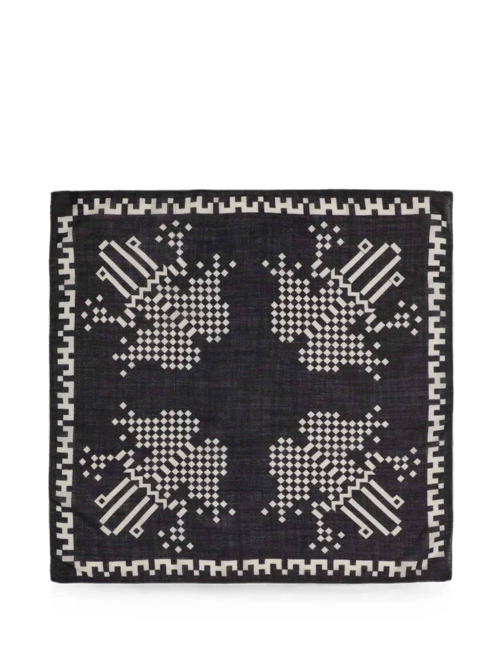 Henrik Vibskov Pixel Frog wool scarf - Schwarz