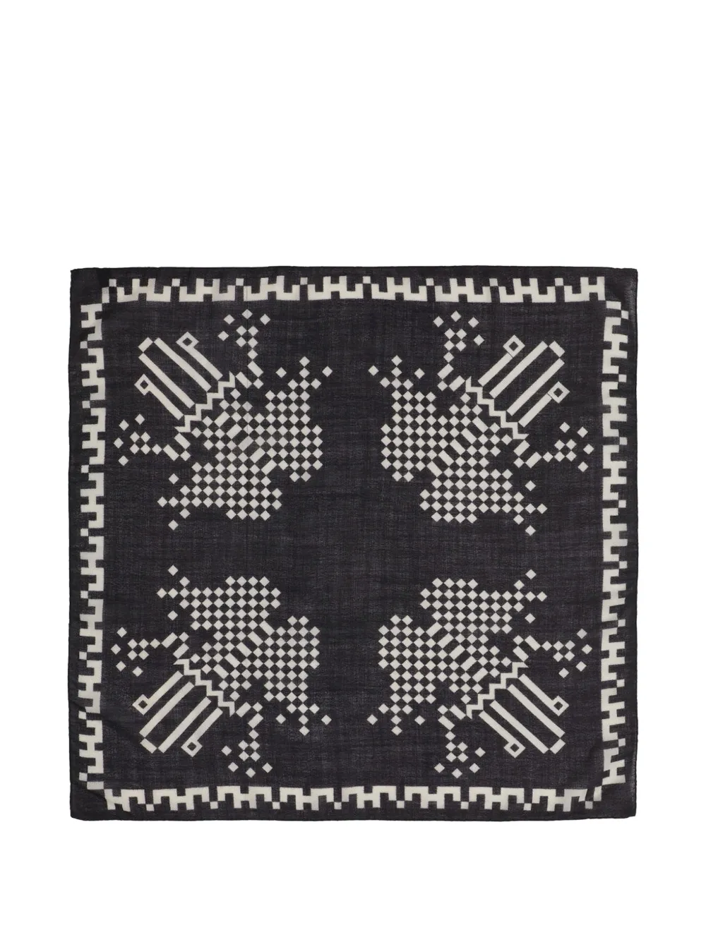 Henrik Vibskov Pixel Frog wool scarf - Nero