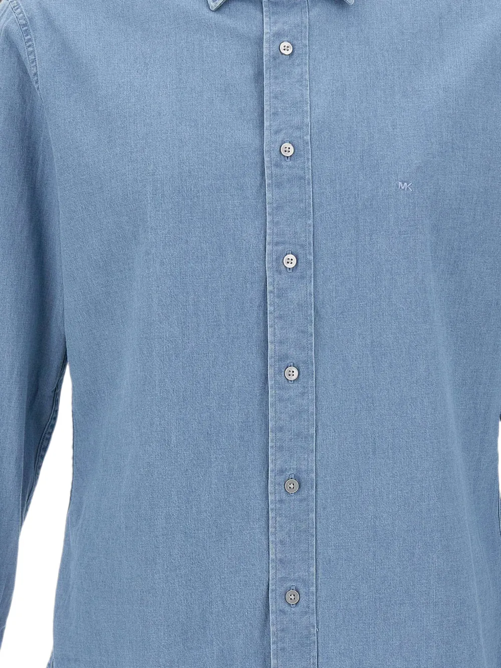 Michael Kors Getailleerd katoenen overhemd met geborduurd logo Blauw