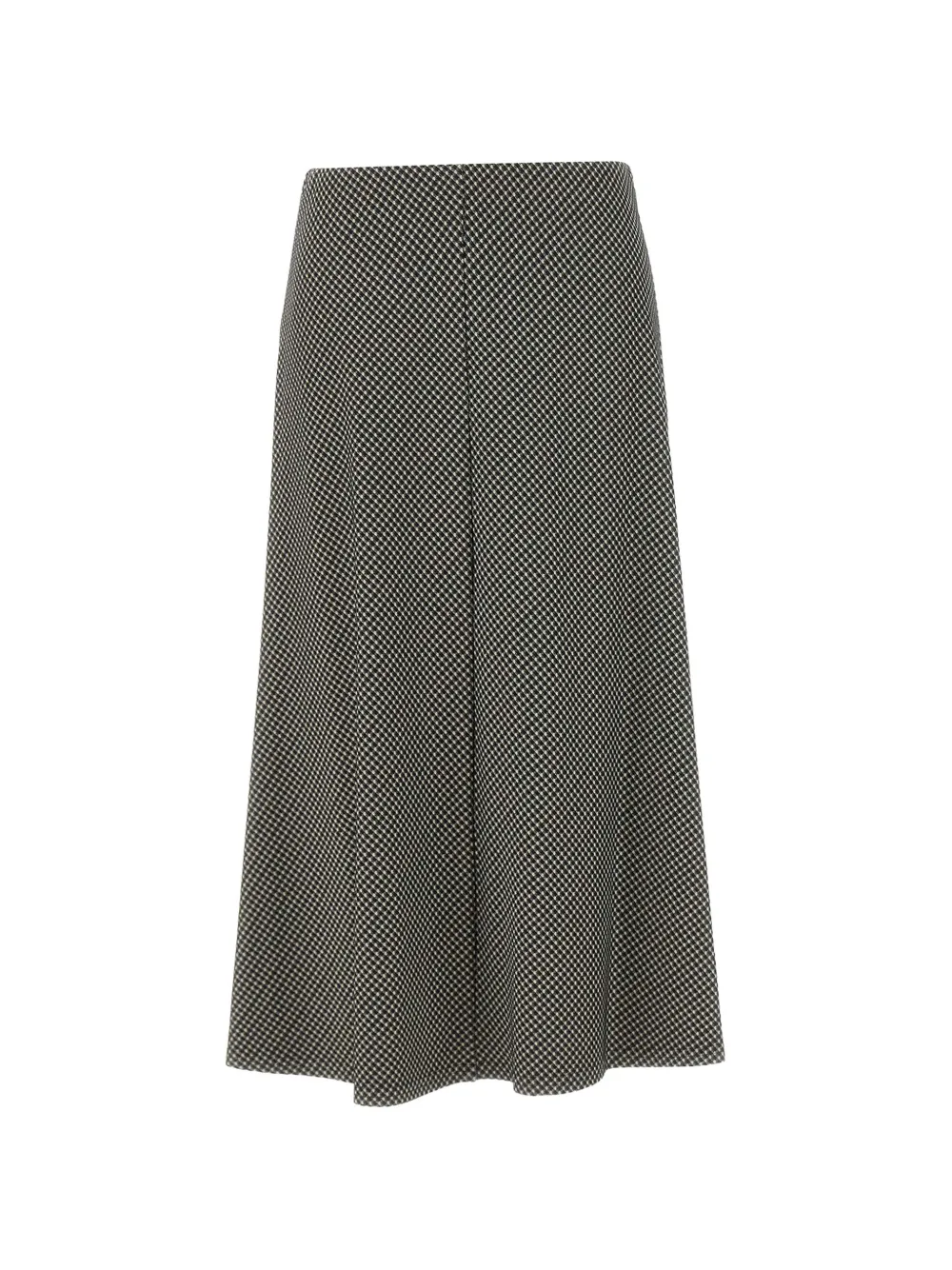 ELENA MIRÒ check-pattern flared midi skirt - Nero