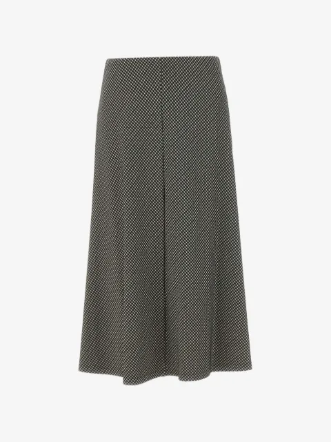 ELENA MIRÒ check-pattern flared midi skirt