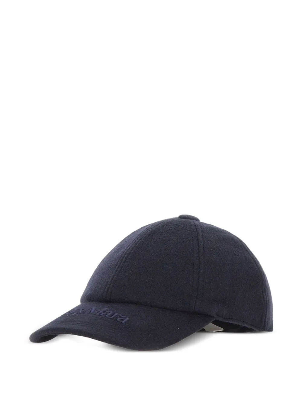Max Mara Cappello da baseball Lancia in cashmere con ricamo - Blu