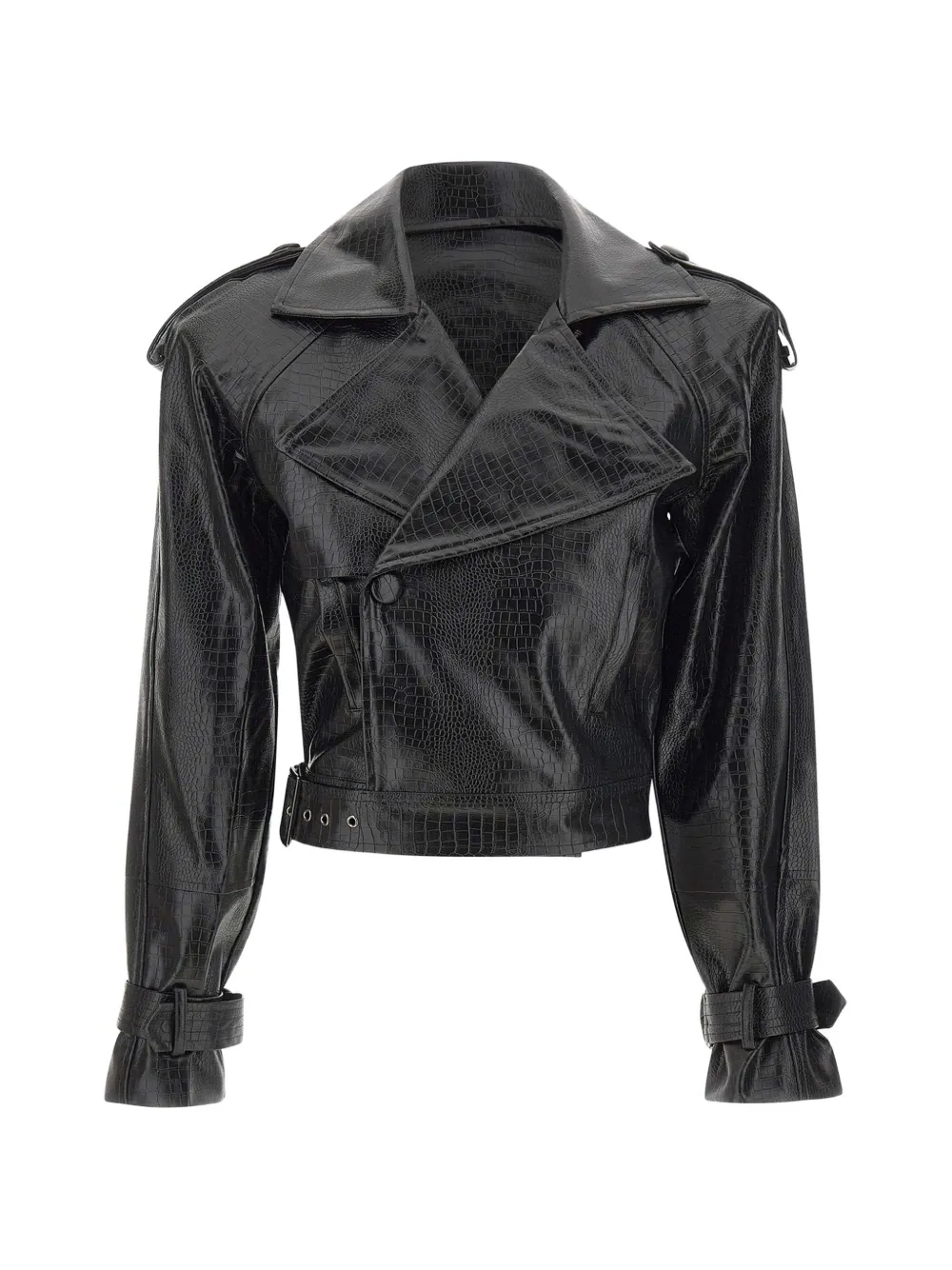 TWENTY FOURHAITCH New Bulut crocodile-effect double-breasted jacket