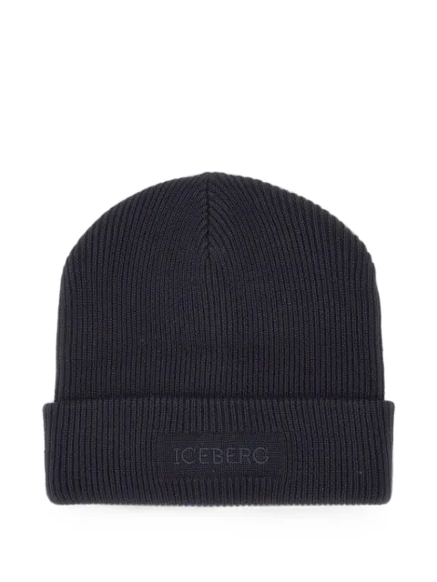Iceberg Strickbeanie mit Logo-Stickerei