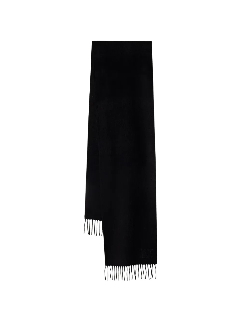 Max Mara fringed-edge logo-embroidered scarf