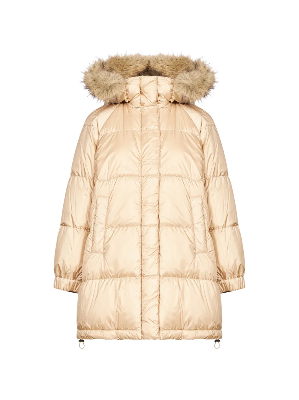 Weekend Max Mara quilted hooded coat Beige