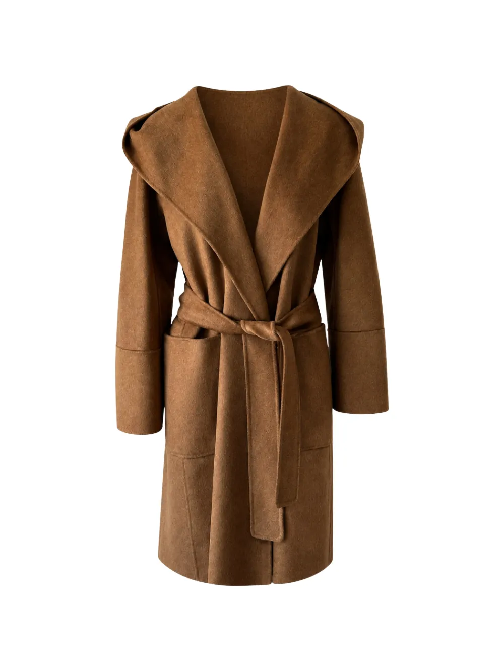 'S Max Mara hooded belted coat - Braun
