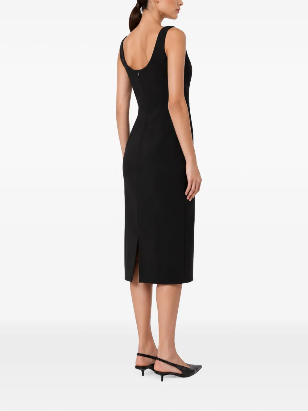 Max Mara Midi-jurk met sweetheart hals Zwart