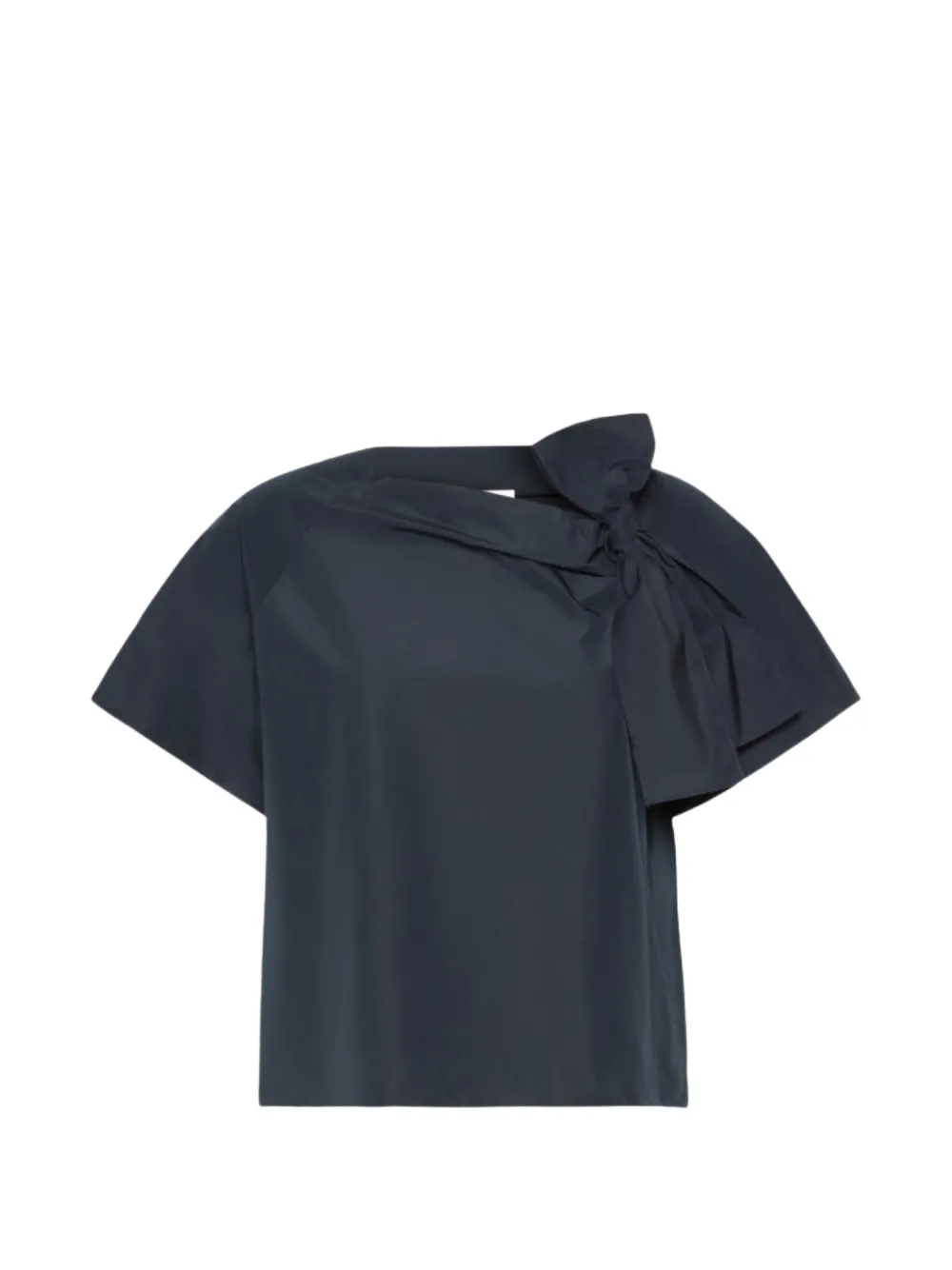 Weekend Max Mara cotton-blend taffeta blouse - navy