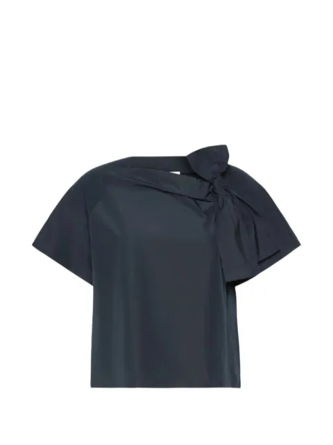 Weekend Max Mara cotton-blend taffeta blouse - navy