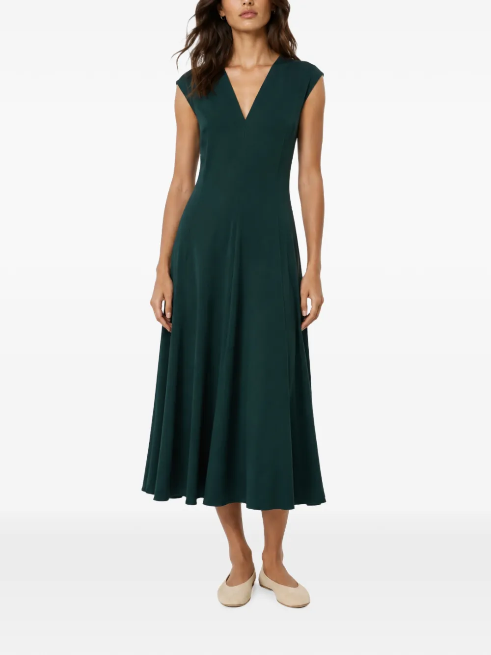 Weekend Max Mara Mouwloze jurk met V-hals Groen