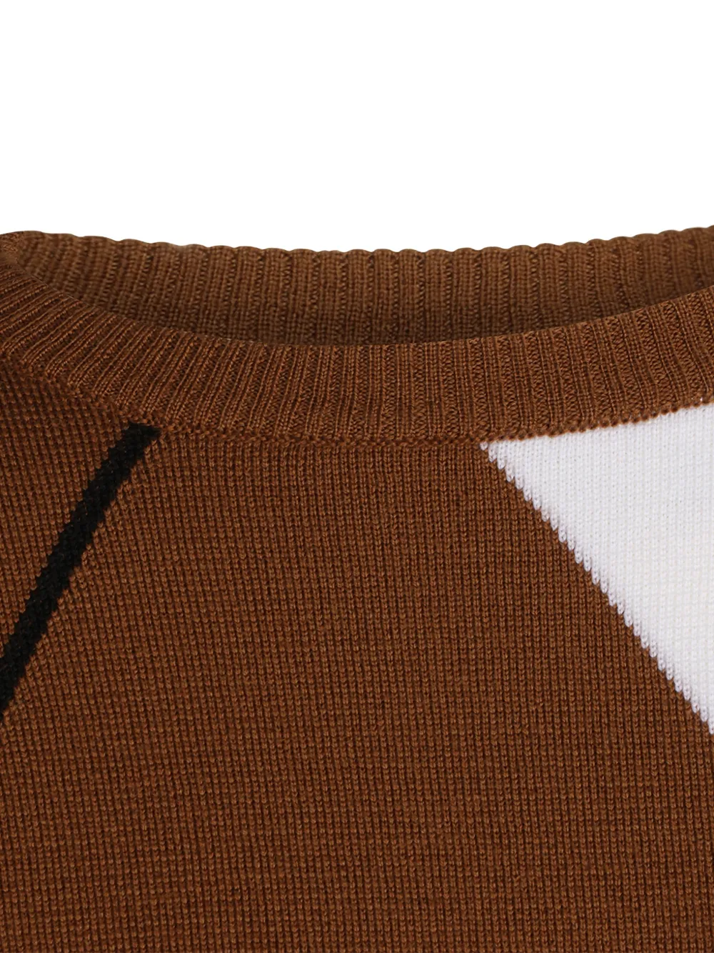 Max Mara Boxy wollen trui met argyle-patroon Bruin