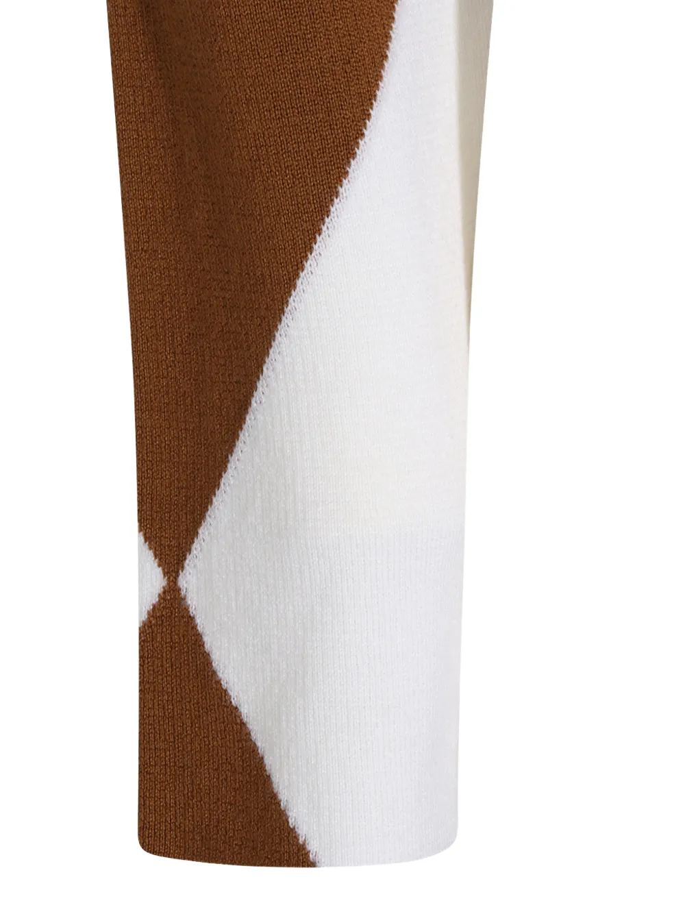 Max Mara Boxy wollen trui met argyle-patroon Bruin