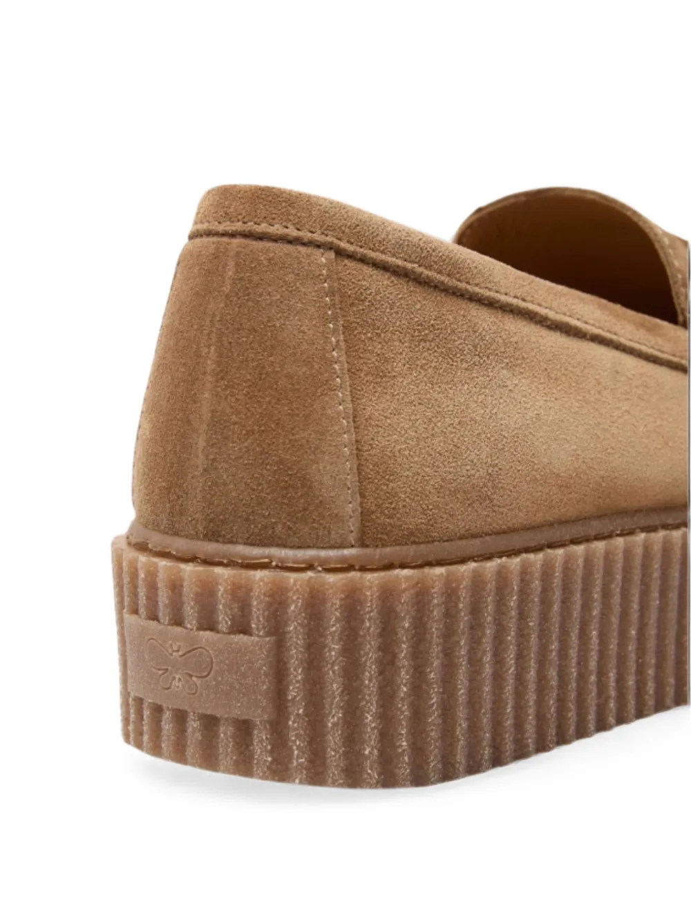 Weekend Max Mara Leren loafers met split Bruin