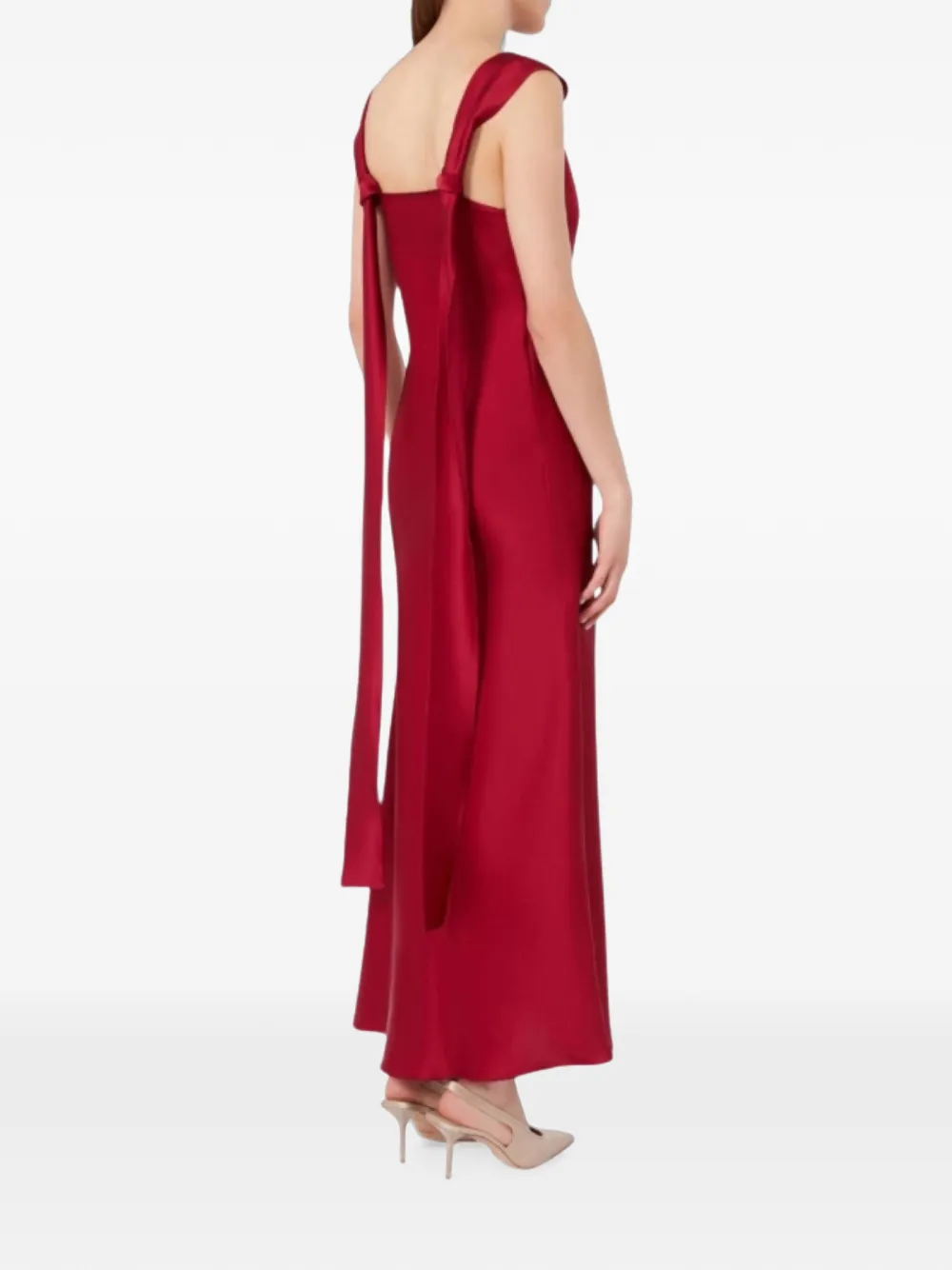 Max Mara Envers satijnen jurk Rood