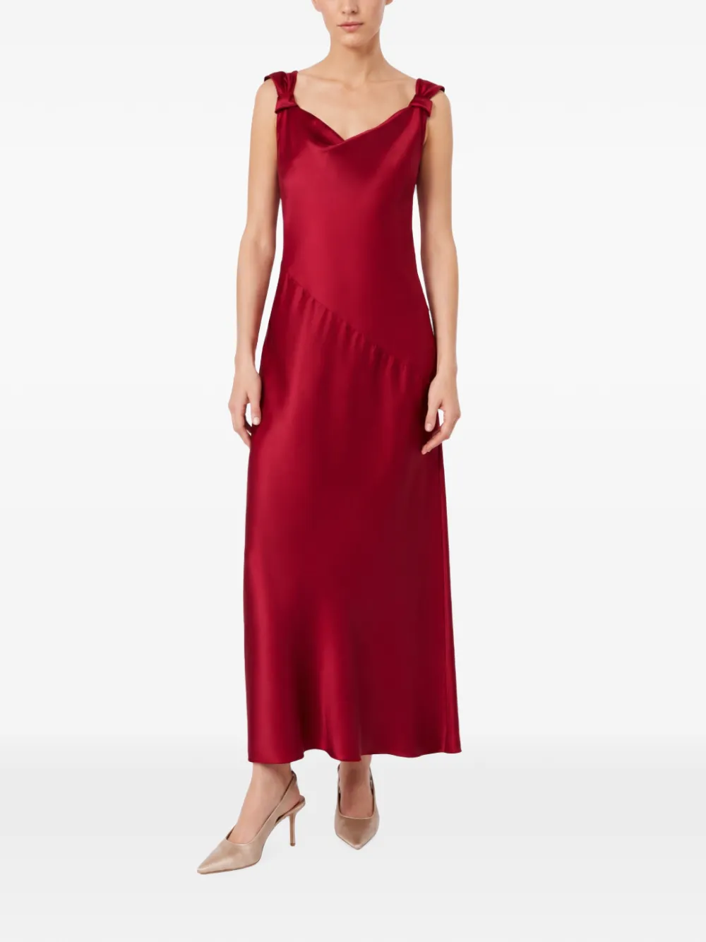 Max Mara Envers satijnen jurk Rood