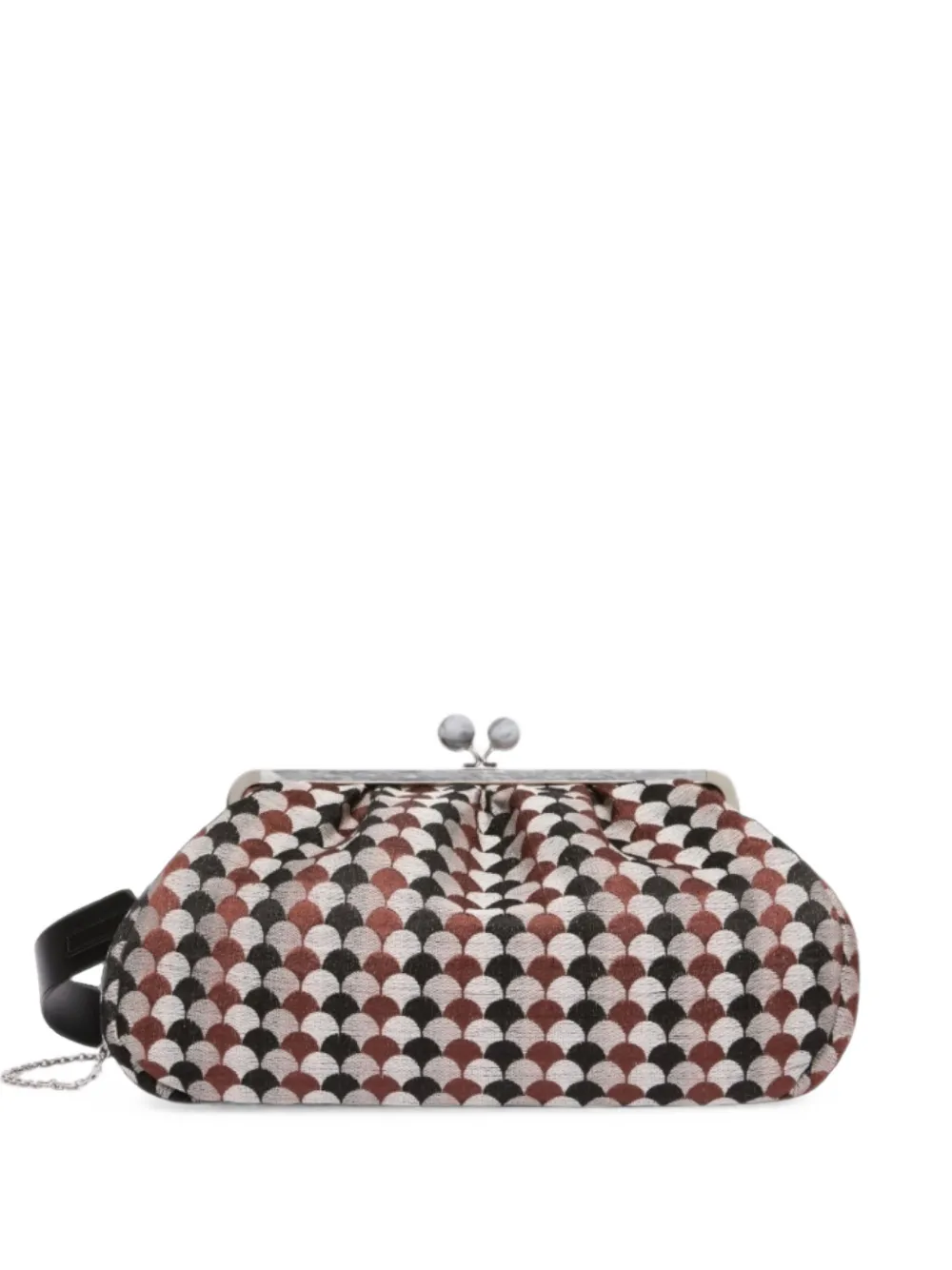Weekend Max Mara large Pasticcino bag in linen, silk and cotton jacquard - Toni neutri