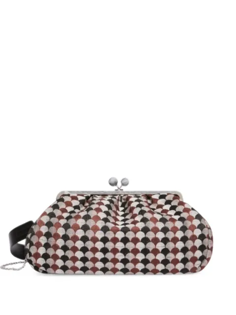 Weekend Max Mara large Pasticcino bag in linen, silk and cotton jacquard 