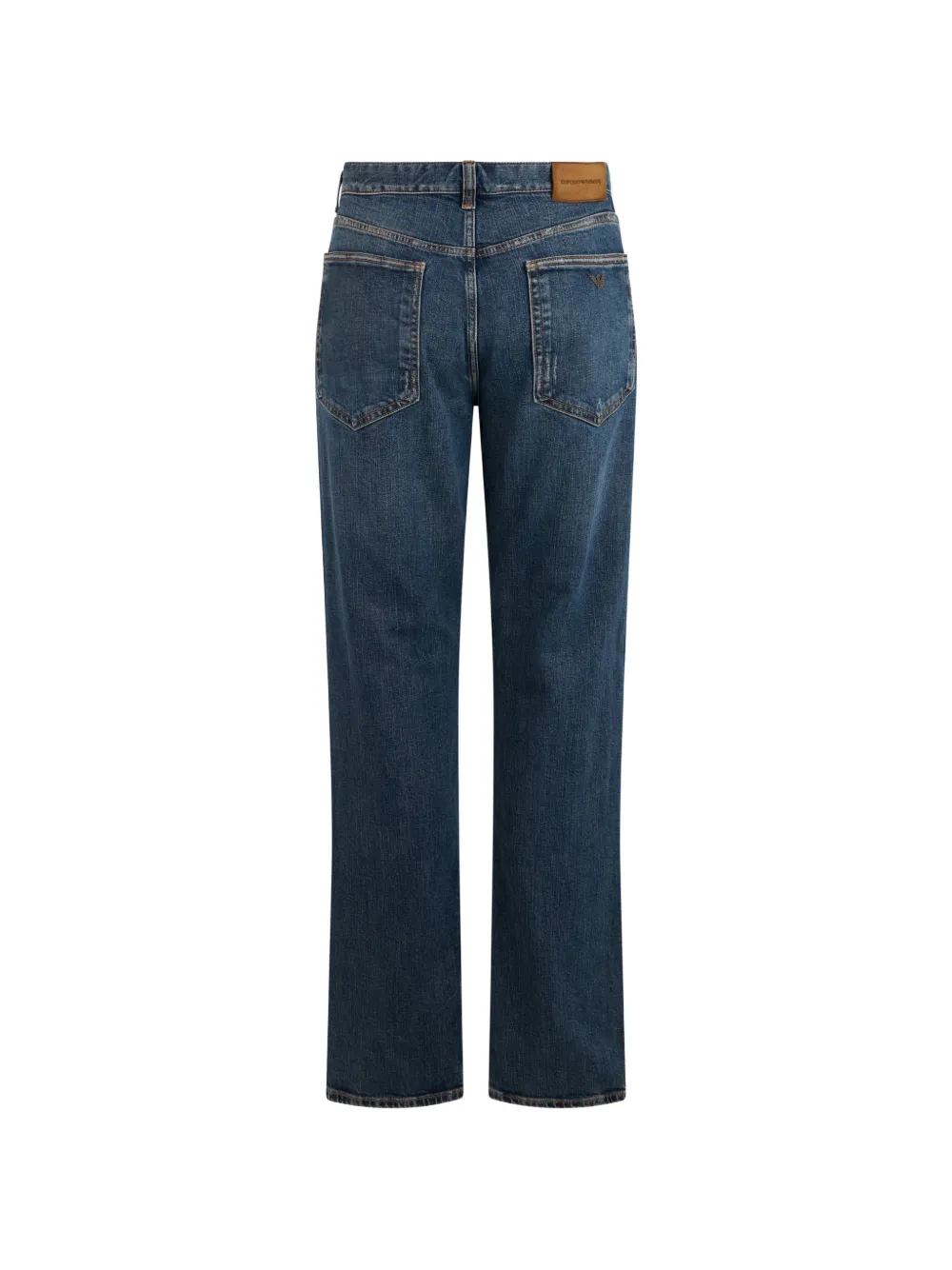 Emporio Armani Regular-fit jeans met vijf zakken en stonewash-effect Blauw