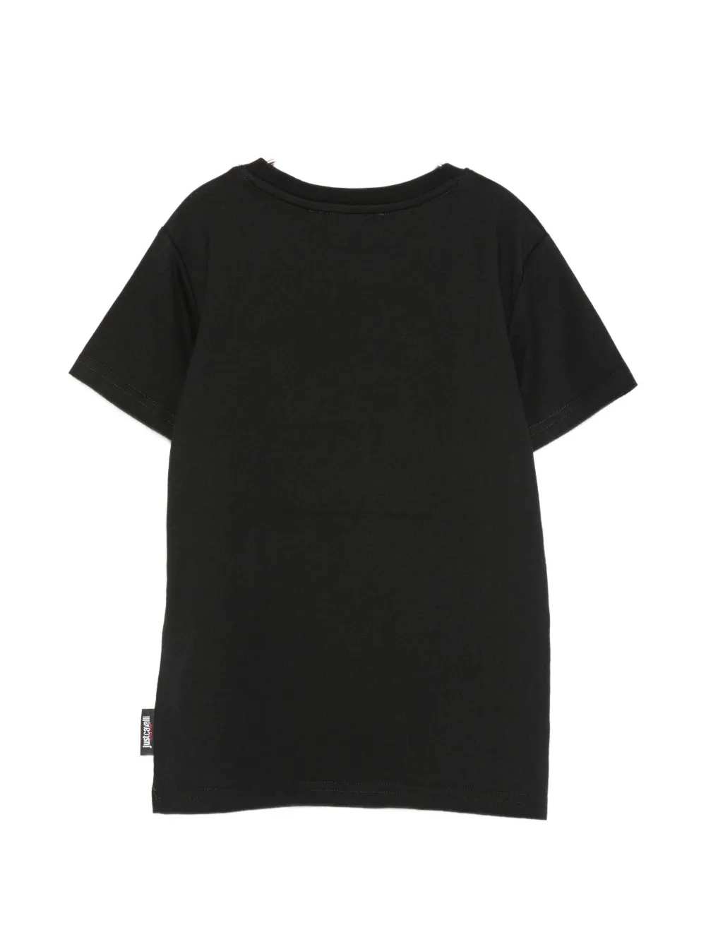 Just Cavalli Kids T-shirt met logopatch Zwart