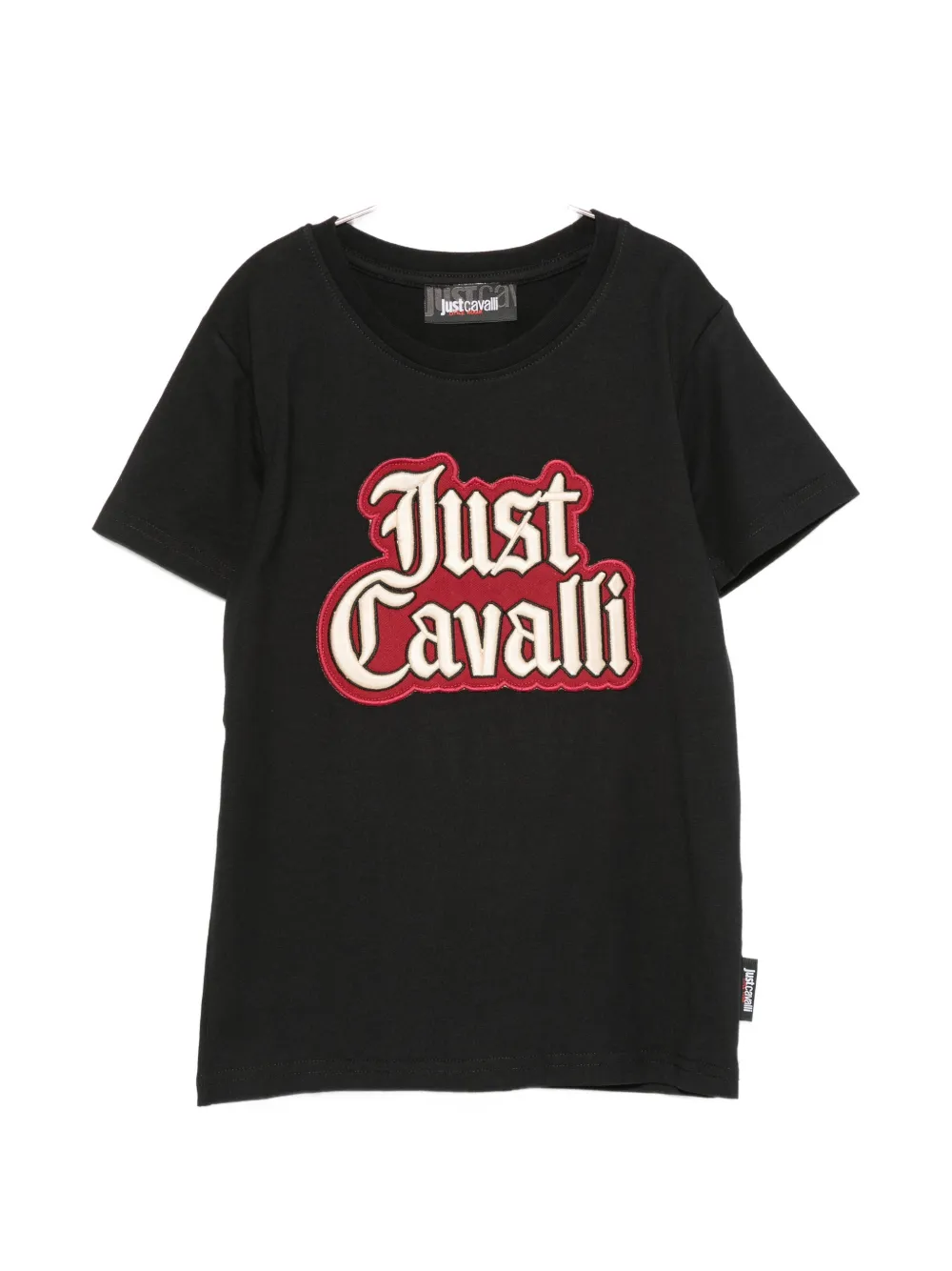 Just Cavalli Kids logo-patch T-shirt - Nero