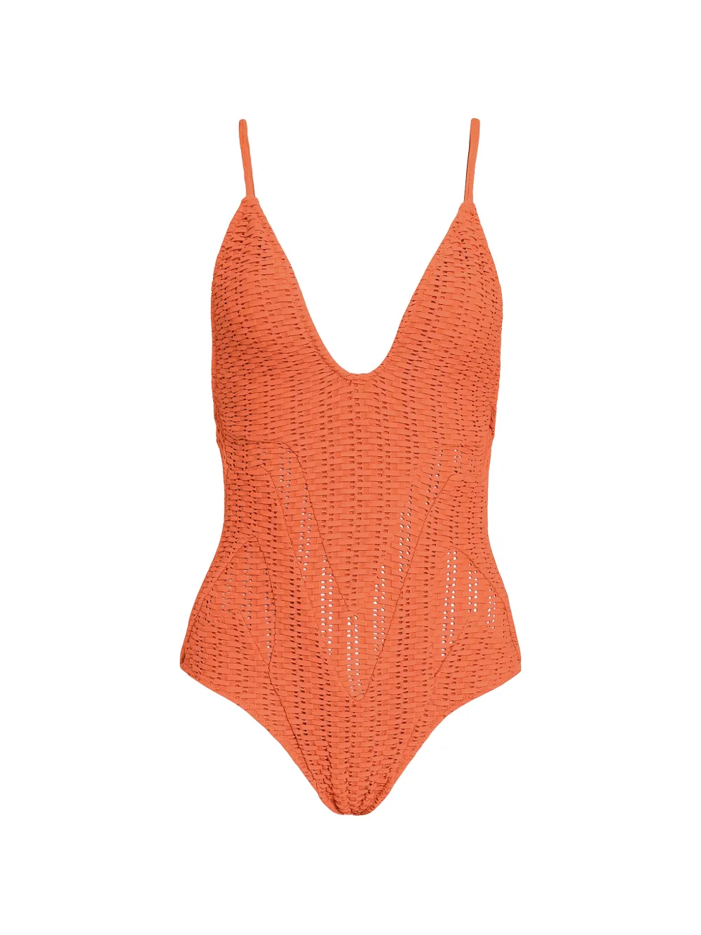 Amir Slama Costume intero con scollo a V - Arancione