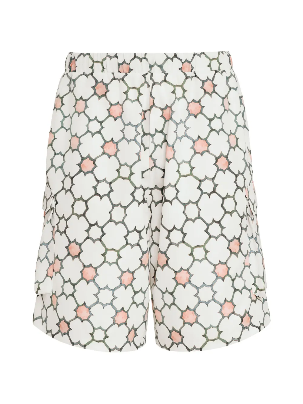 Amir Slama Shorts con stampa geometrica - Bianco