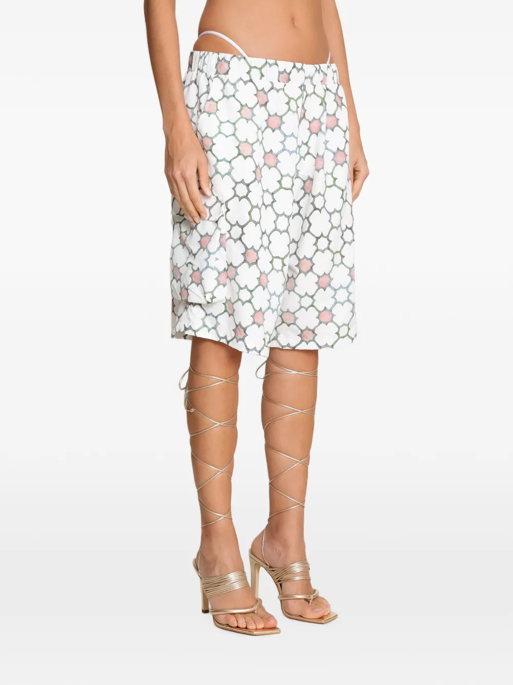 Amir Slama x Avatim cargo shorts met geometrische print Wit