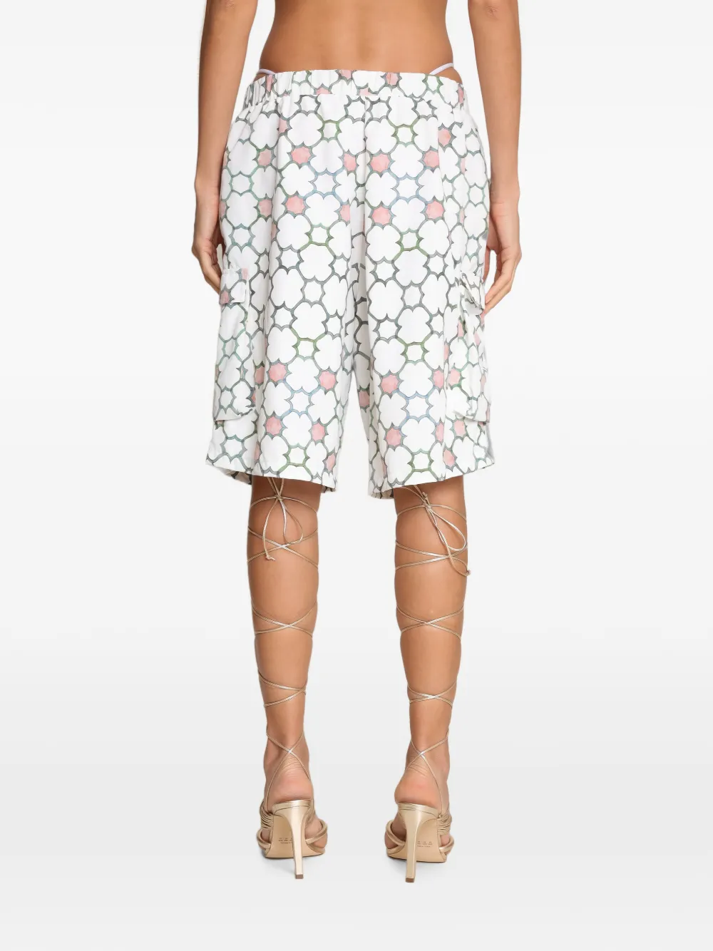 Amir Slama x Avatim cargo shorts met geometrische print Wit