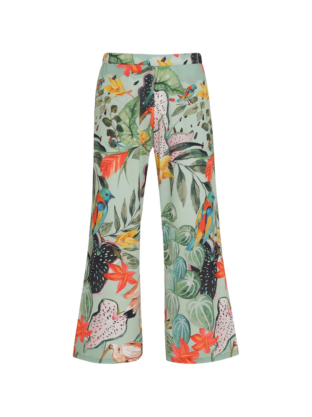 Amir Slama Pantaloni a palazzo con stampa a fiori - Verde