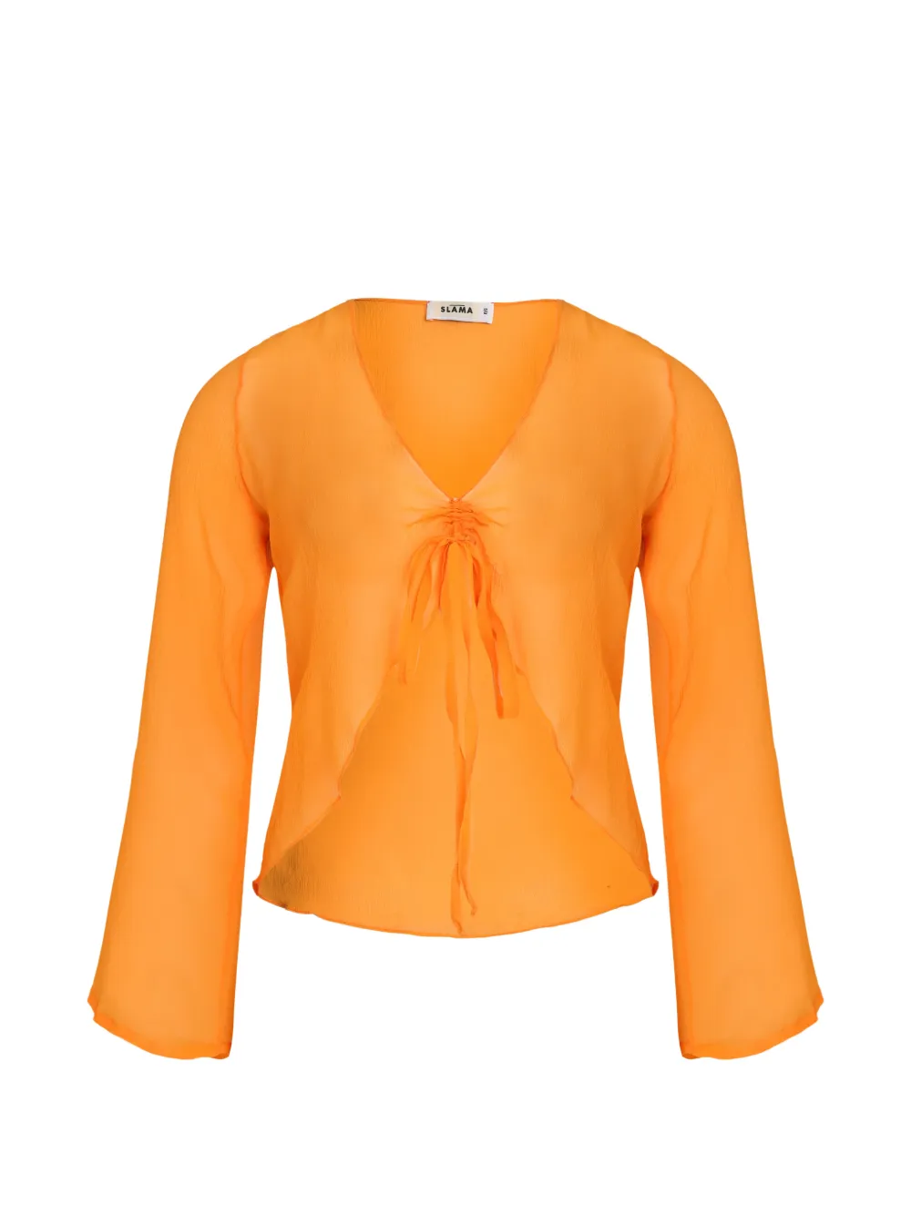 Amir Slama Blusa con nodo - Arancione