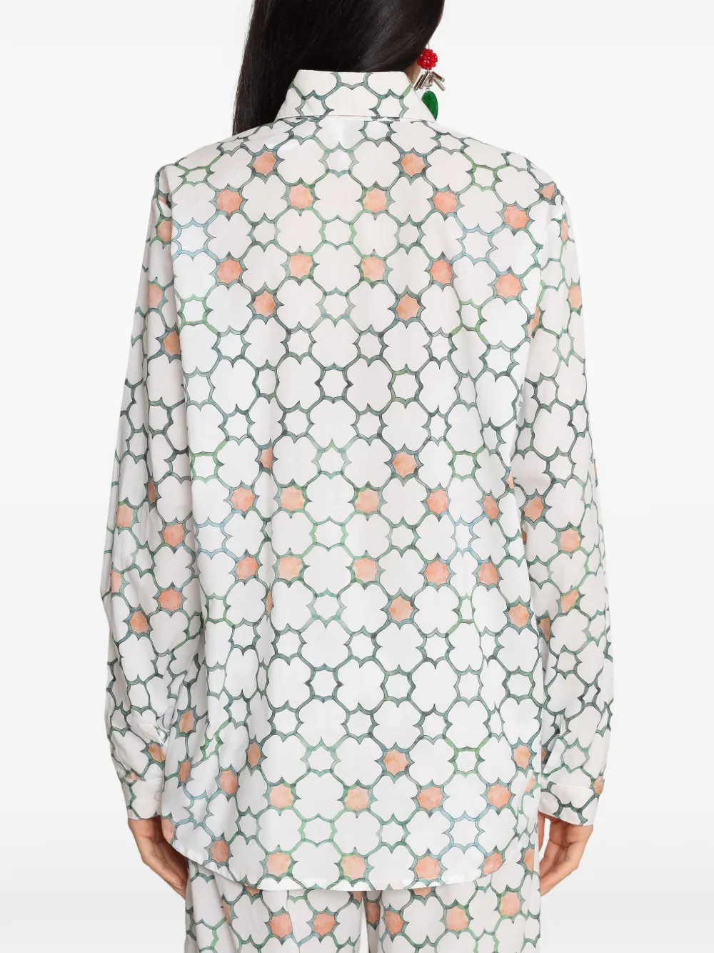Amir Slama x Avatim overhemd met geometrische print Wit