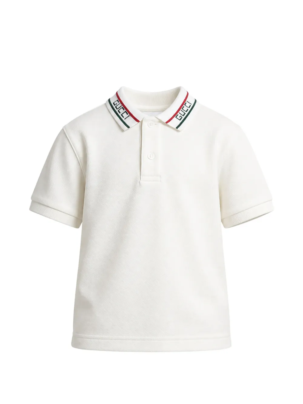 Gucci Kids logo-collar polo shirt - Nude