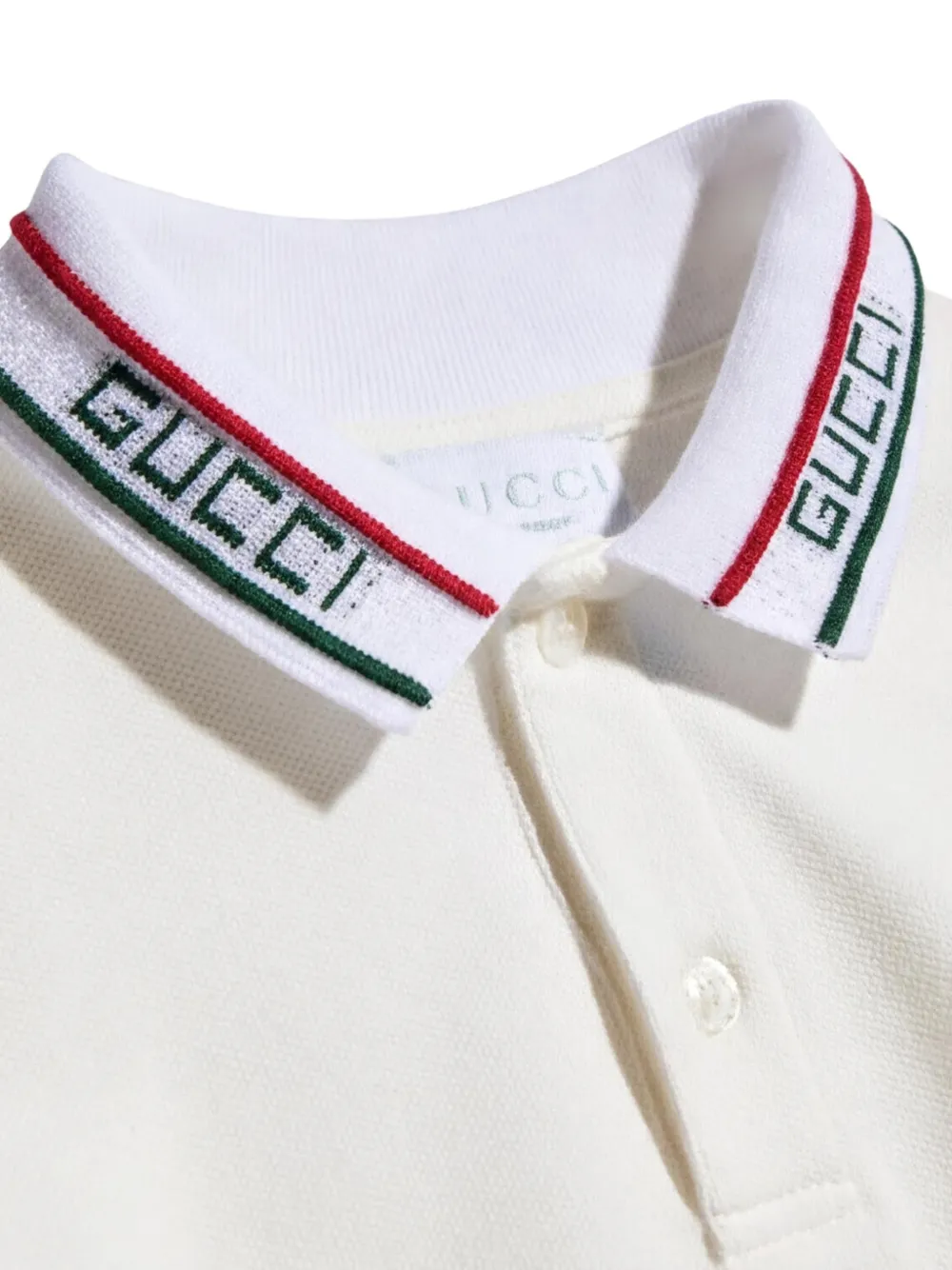 Gucci Kids Poloshirt met logokraag Beige