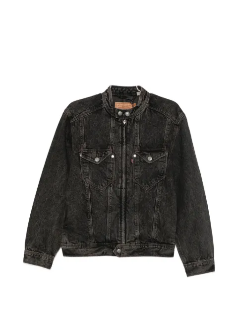 Levi's faded-effect band-collar jacket
