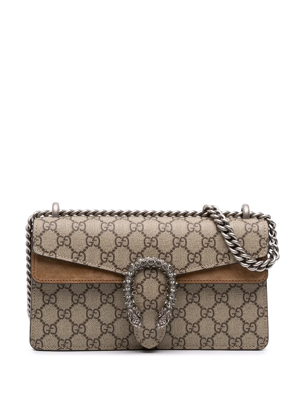 Gucci Pre-Owned 2016-2026 Medium GG Supreme Dionysus crossbody bag - Nude