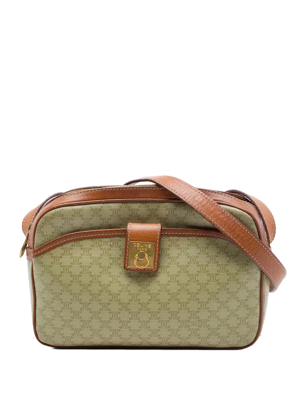 Celine Pre-Owned 2013 Macadam Coated Canvas crossbody bag - Nude